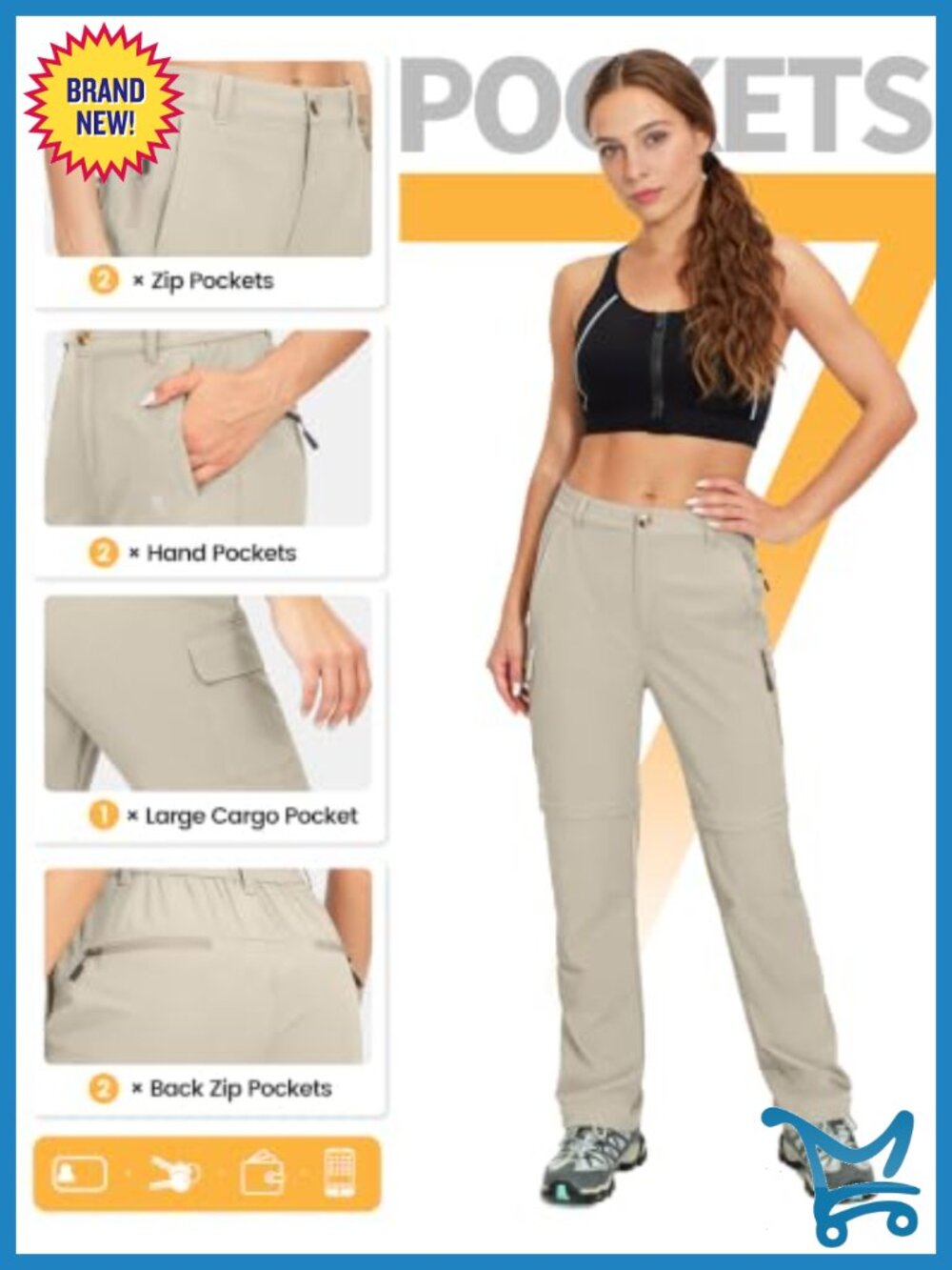 Convertible Zip Off Quick Dry Hiking Pants - Picture 4 of 6